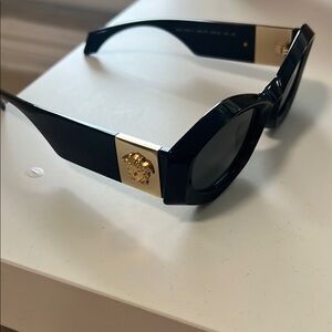 Versace Black and Gold Sunglasses with Iconic Design